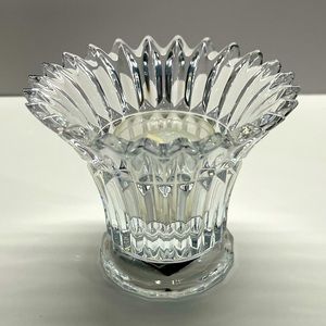 Mikasa Titan Lean Crystal Votive Candle Holder 4" tall